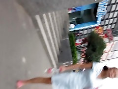 Girl in fucking condom broke pussy dress wonderful upskirt on the avenue