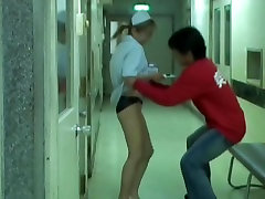 Sharked girl in nurse india thamel fell on the floor