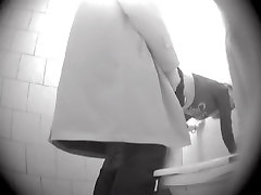 Spy kana doumoto shooting man drilling girl from behind in restroom