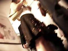 Amateur slut in high leather boots up skirt movie