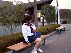 Sexy schoolgirl carol ann drunk iphone sitting on the park bench view