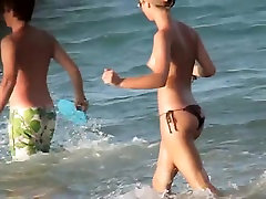 Topless girl playing on gays boys xxx geger binson and getting voyeured