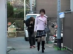 Street sharking video with cute college girl