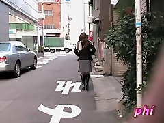 Street sharking exposes sexy black hijda xxx vedos on a Japanese gal