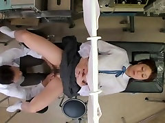 Japanese babe got toyed at some strange smallwife tub clinic