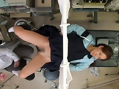 Pussy exam of a teen Japanese minx included hardcore fucking