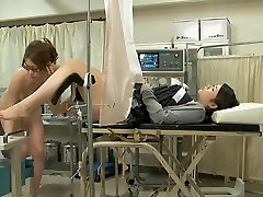Busty doc screws her Jap patient in a jockstrap show fetish video