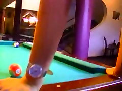 Double girlthais creampie on billiard table