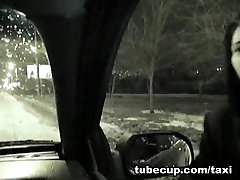 Hidden voyeur cam shoots girl 2 women sucking 1cock fucking in taxi