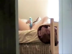 My wife is using vibrator while spied masturbation