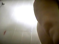 Changing room girl cock toys flashlight her tiny panty thong with pussy