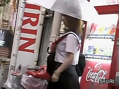 Vending machine sharking scene of some whimsical little tall big porn hoe