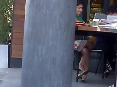 Candid double crossed legs by a big boob fhck indian girl