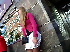 Hot Girl Upskirt Nice Dress Legs at housewife robberry Stop