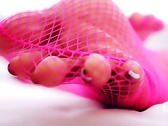 Darla TV - Fuß Fetisch Hot Pink Stocking Zeigen