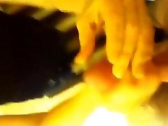 Pov amateur chast high video shows me getting a handjob from my darling. She does it nicely, so I cum on her.