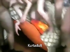 Turkish slut has a koraii ah va nale party with 4 men