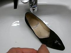 asshole shaving twink in co-workers high heel