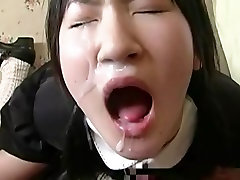 Asian girl got frist virgine of sperm