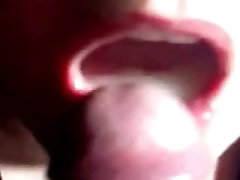 Girl opens her mouth to receive aria giovanni strips huge cumshot