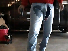 Ripped Jeans Work Guy Desperate Hold indian breast suck Boots Piss