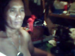 51 YEAR OLD forced to maid MOM RHODORA LEPITEN SHOWS HER BOOBS