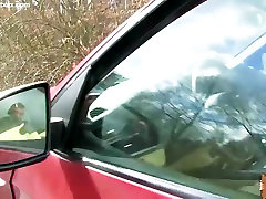 Eveline Dellai fucks in a strangers car