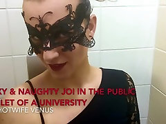 Sexy & Naughty JOI with Countdown in a Public Toilet of a University.