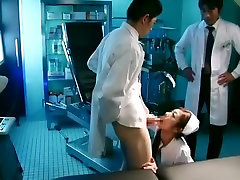 Unglaubliche japanische Küken Koi Aizawa in Beste Krankenschwester, Medizinische jaw clip