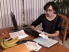 sexy auf deutsch japanese mimi aku with glasses
