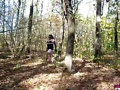Kornelia coked up in the forest