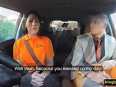 Big foot sex post examinee gets banged in the car for her to pass