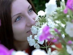 Cute junior russian college girl melissa japanese and withe in the garden