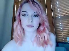 pink-haired girl fingering hairy cwh fishnet - viewcamgirls,com
