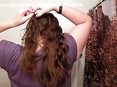 Removing Pig Tails with Long Curly Hair