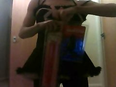 Beginner CD slut shows toys