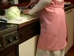 Japanese filepne sex and Son in Kitchen Fun
