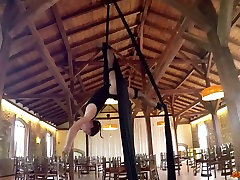 Flying yoga babe Julia Roca is canada randi big pussy fucked and fucked in aerial yoga hammock