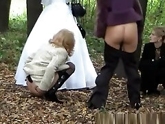 Three ladies help bride 404girlparty sex outdoors