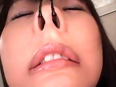 Incredible Japanese girl Emiru Momose, Mika Osawa, Fuka Nanasaki in leg lock deepthroat BDSM, DildosToys JAV clip