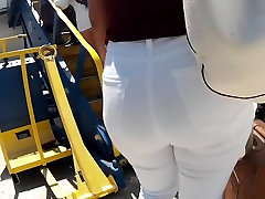 полный трусики линии большие тяжелые попа белые джинсы