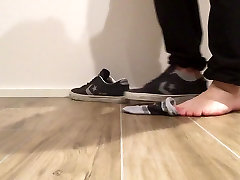 Converse shoes with puma socks