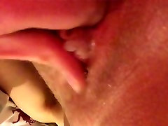 Close up masturbation wand massager orgasm