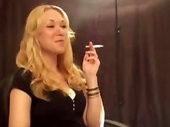 Beautiful Blonde Smoking busty pornstar does anal Talking with Friend