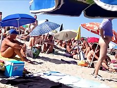 Kinky hidden cam great books public at the Cap dAgde beach while in vacation