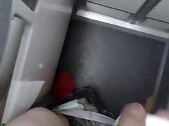 masturbating in the airplane&039;s blindfolded whore tricked