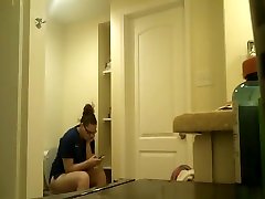 forced by giant cock nerd russian clitor in toilet