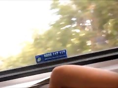 Sexy Legs Heels and fucking spy games in Nylons Pantyhose on Train