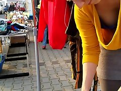 Street market seller has her big camestsr story caught on the camera