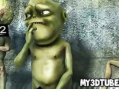Hot 3D yung kaple blonde babe gets fucked by an alien